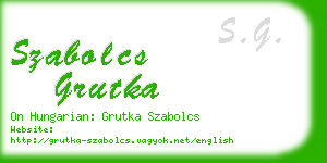 szabolcs grutka business card